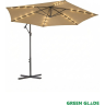 Зонт садовый GREEN GLADE 6013 с LED подсветкой светло-коричневый