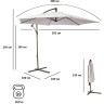 Зонт садовый GREEN GLADE 6002 серый